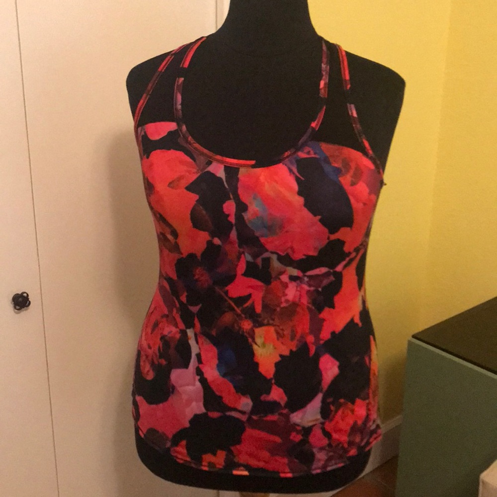 Athleta Floral XL Tall racerback tank